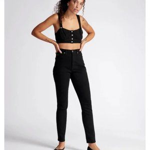 Eve Denim Annabel in Noir / Black Ultra High Waist Slim Fit Skinny Jeans